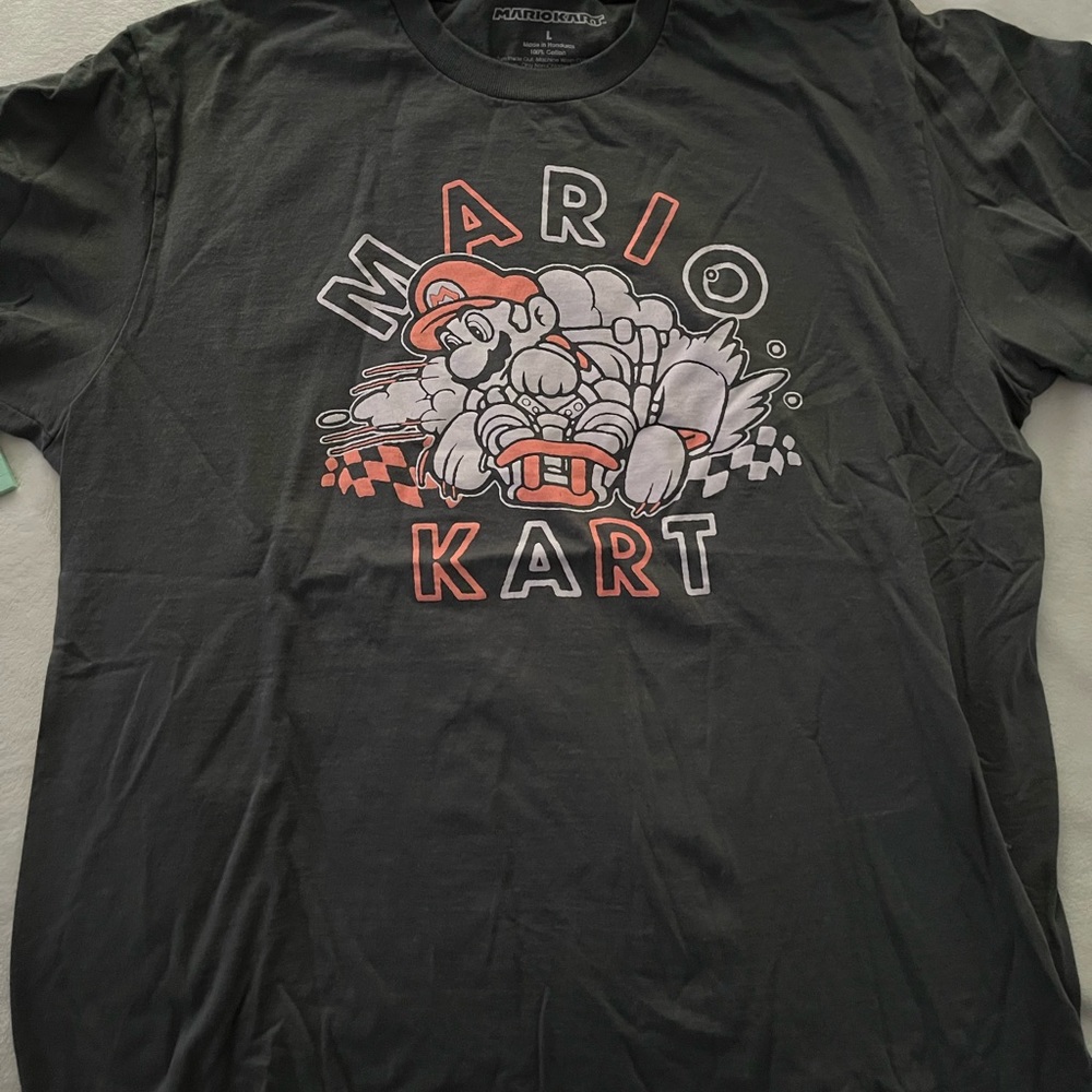 Grey Mario Kart T-Shirt L